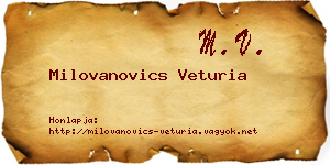 Milovanovics Veturia névjegykártya